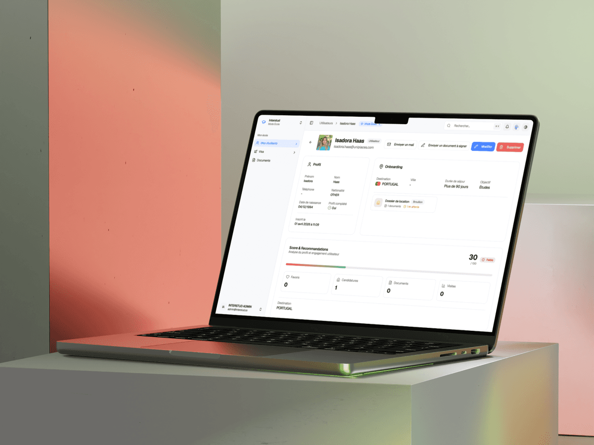 InterStud Pro dashboard preview
